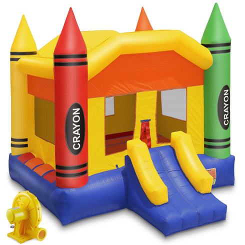 17 x 13-ft Commercial Inflatable Crayon Bounce House with Blower